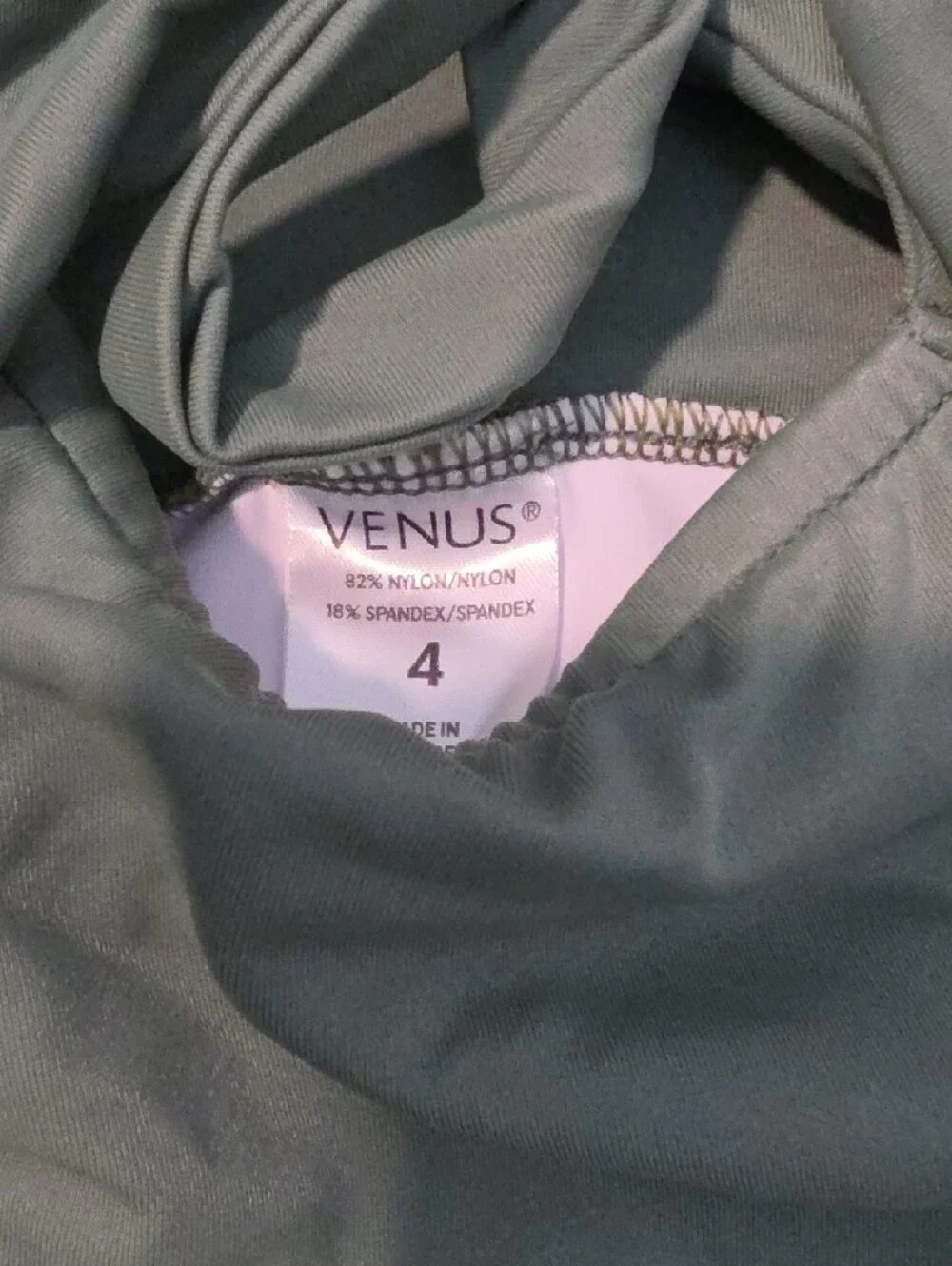 VENUS Sage Green High-Waist Halter Bikini Set